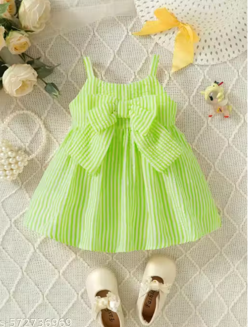 Girls Geometric Print Georgette Party Frock