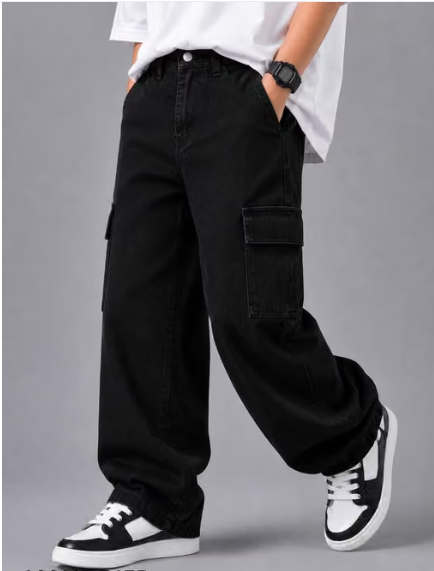 Boys Printed Lycra Denim Jeans