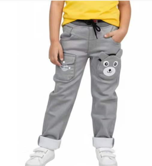 Boys Geometric Print Denim Denim Jeans