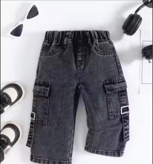 Boys Plain Chiffon Denim Jeans