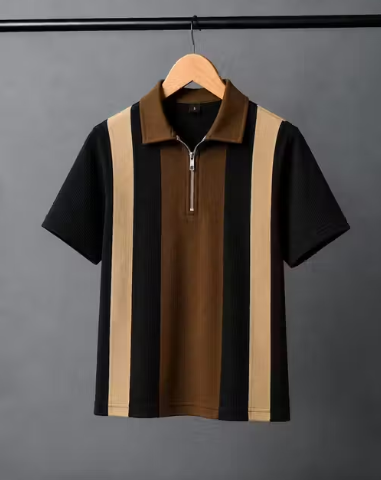 Boys Checked Rayon Cotton T-Shirt