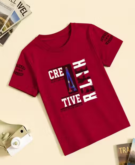 Boys Printed Cotton Cotton T-Shirt