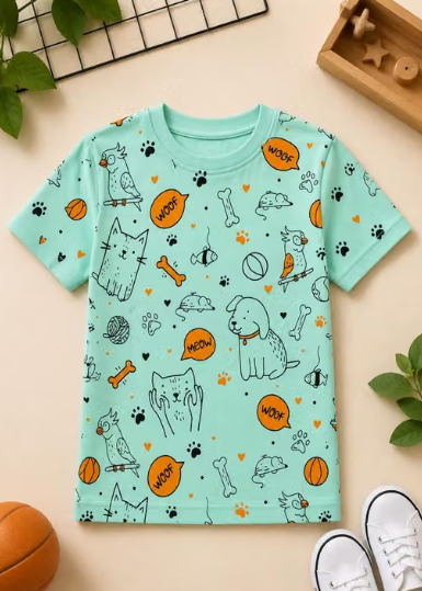 Boys Plain Viscose Cotton T-Shirt