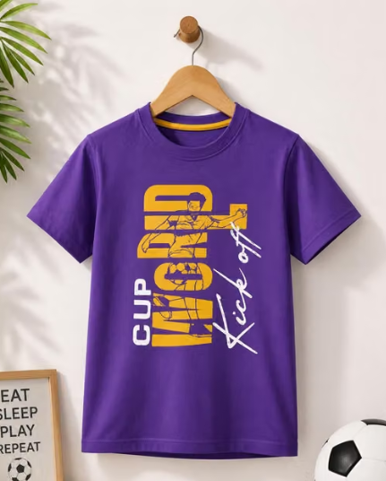 Boys Checked Linen Cotton T-Shirt