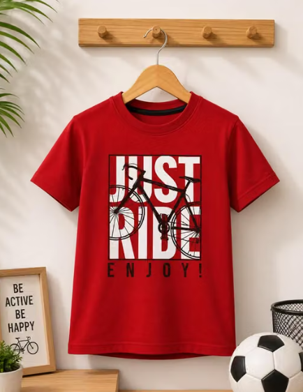 Boys Plain Poly-Cotton Cotton T-Shirt