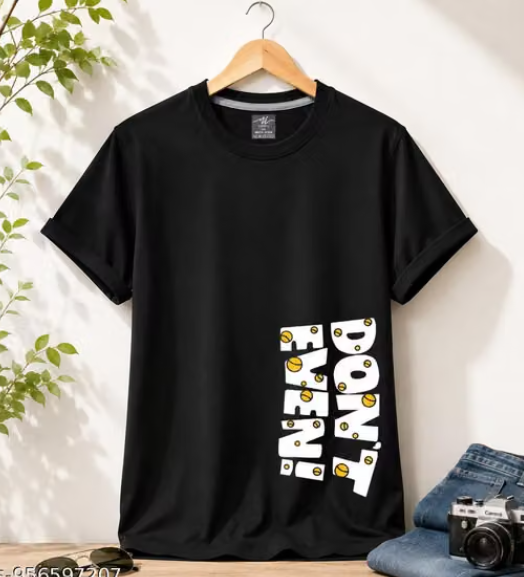 Boys Plain Rayon Cotton T-Shirt