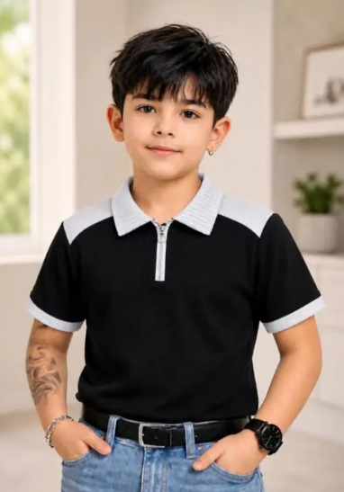 Boys Printed Lycra Cotton T-Shirt