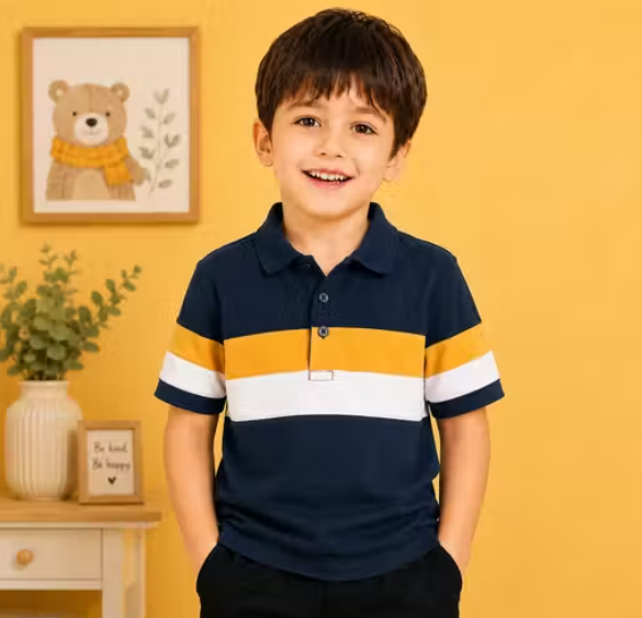 Boys Plain Chiffon Cotton T-Shirt
