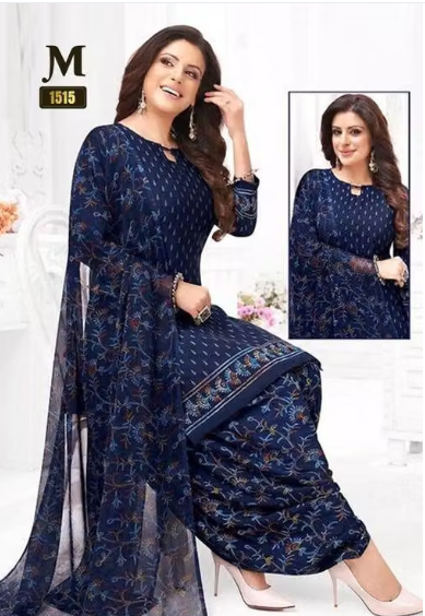 Women Printed Georgette Salwar Suit Set