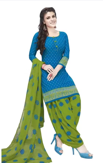 Women Checked Viscose Salwar Suit Set