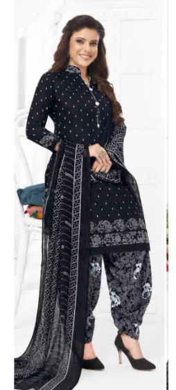 Women Printed Silk Blend Salwar Suit Set