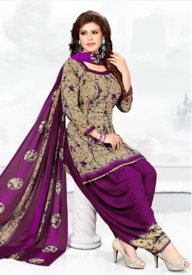 Women Plain Linen Salwar Suit Set