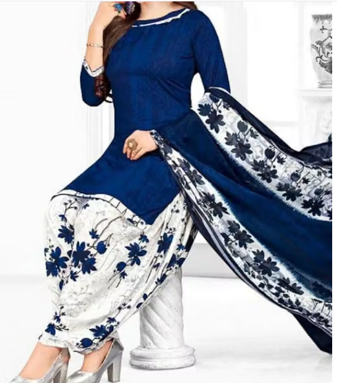 Women Printed Crepe Salwar Suit Set