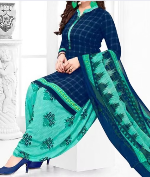 Women Plain Chiffon Salwar Suit Set