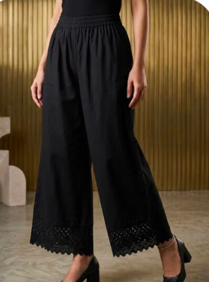 Women Plain Rayon Palazzo Pants