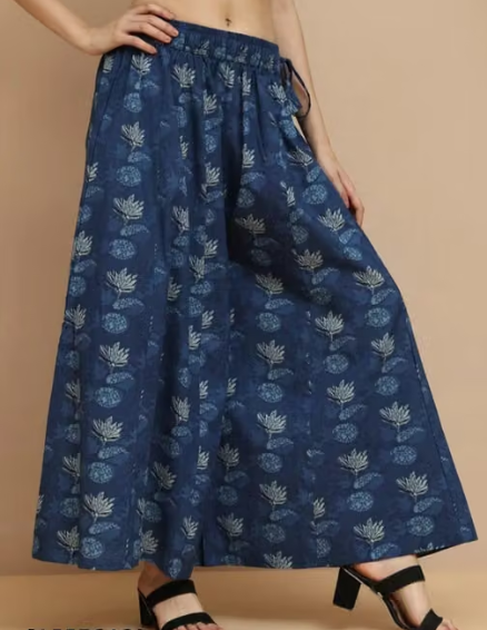 Women Checked Viscose Palazzo Pants
