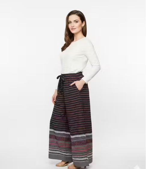 Women Plain Linen Palazzo Pants