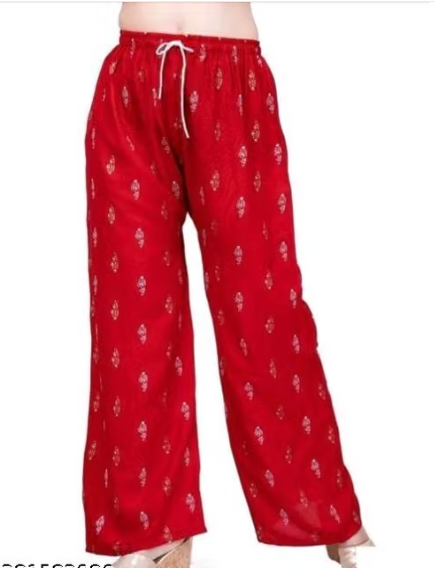 Women Geometric Print Georgette Palazzo Pants