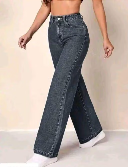 Women Plain Poly-Cotton High Rise Jeans