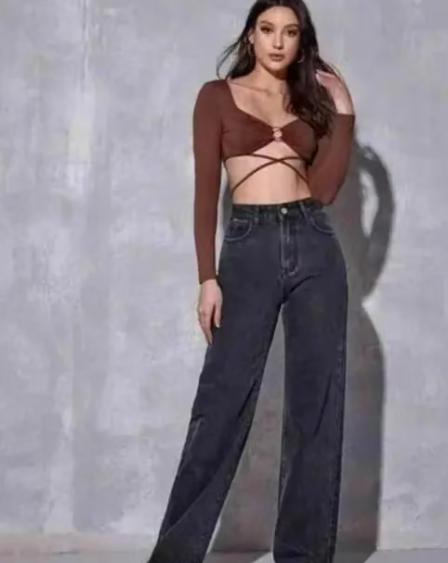 Women Geometric Print Crepe High Rise Jeans