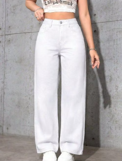 Women Plain Rayon High Rise Jeans