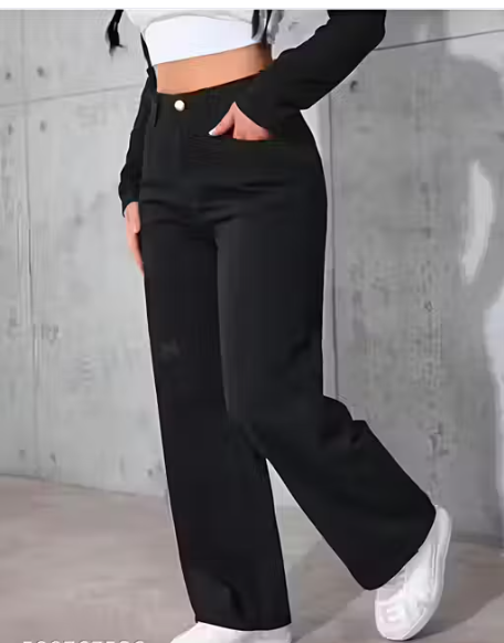 Women Checked Poly-Cotton High Rise Jeans