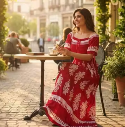 Women Checked Poly-Cotton A-Line Dress
