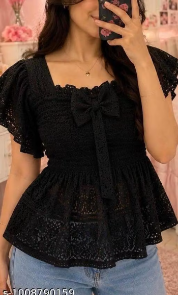 Women Checked Chiffon Casual Top