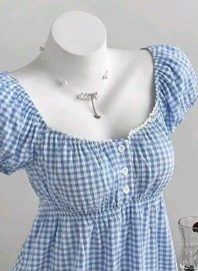Women Checked Viscose Casual Top