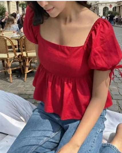 Women Printed Silk Blend Casual Top