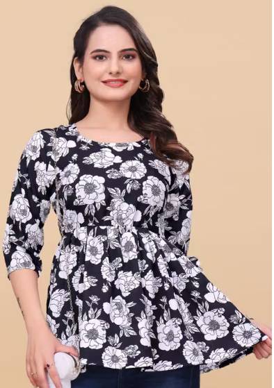 Women Printed Crepe Casual Top