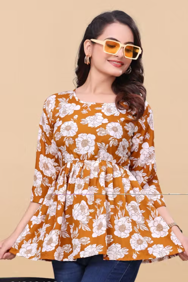Women Plain Chiffon Casual Top