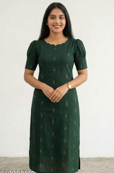 Women Geometric Straight Kurti
