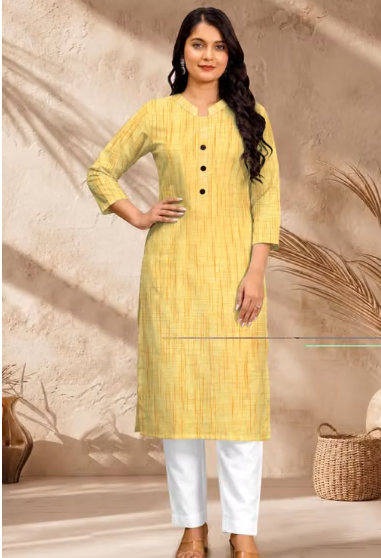 Women Printed Crepe Straight Kurti