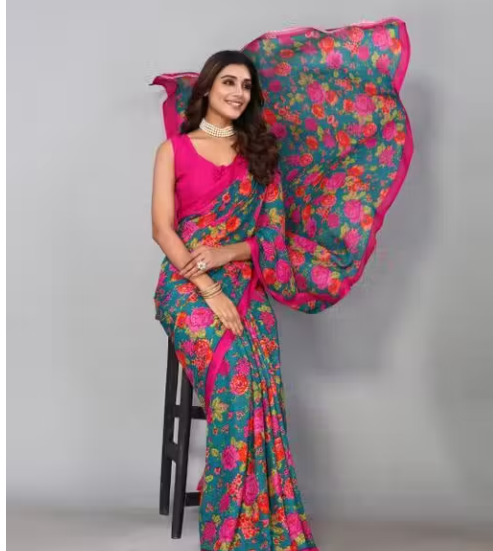 Women Plain Rayon Saree