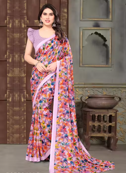 Women Plain Linen Saree