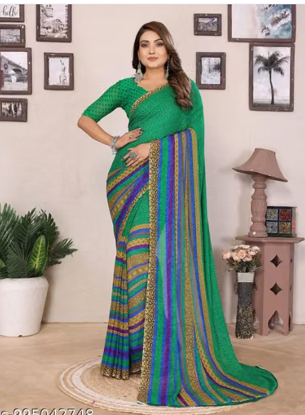 Women Plain Rayon Saree