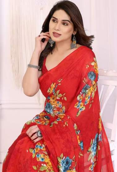 Women Printed Lycra Saree