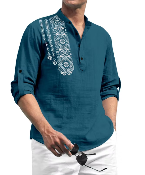 Men Plain Chiffon Cotton Kurta