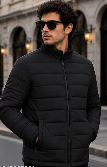 Men Printed Silk Blend Bomber Jacket
