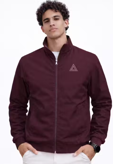 Men Checked Poly-Cotton Bomber Jacket