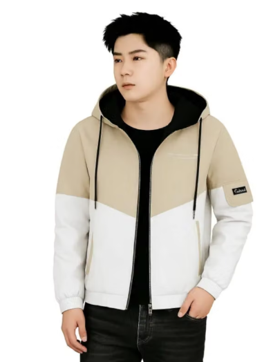 Men Plain Chiffon Bomber Jacket