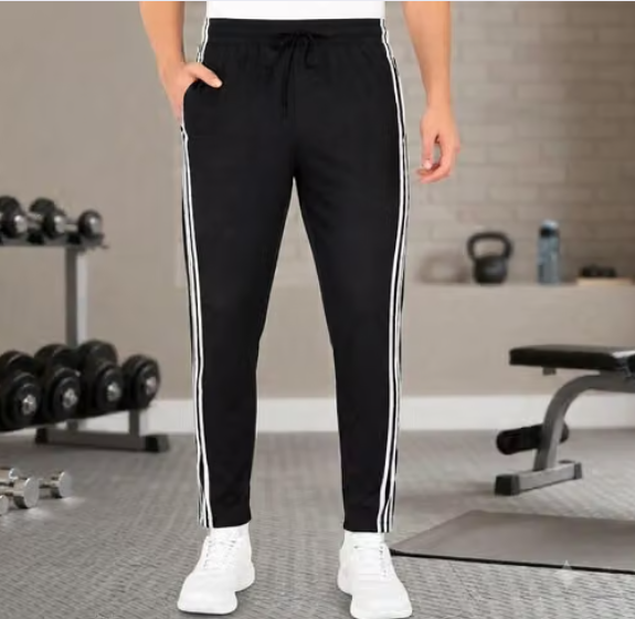 Men Checked Polyester Jogger Track Pants