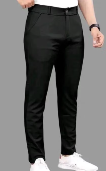 Men Geometric Print Net Formal Trousers