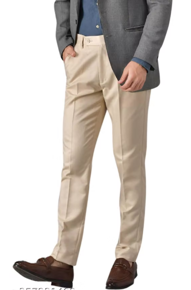 Men Checked Rayon Formal Trousers