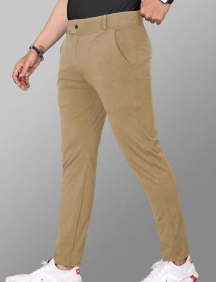 Men Plain Poly-Cotton Slim Fit Jeans