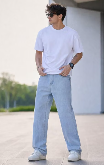 Men Printed Lycra Slim Fit Jeans