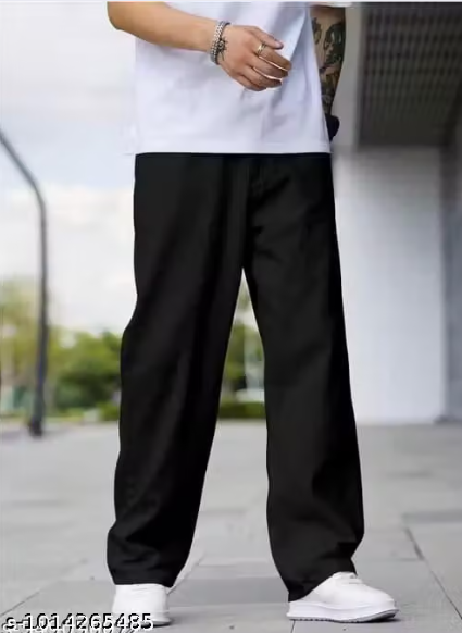 Men Plain Linen Slim Fit Jeans