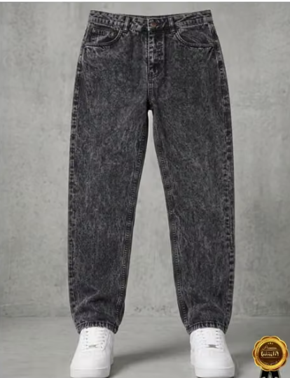 Men Checked Poly-Cotton Slim Fit Jeans