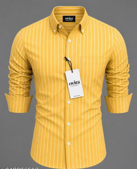 Men Checked Polyester Formal Shirt